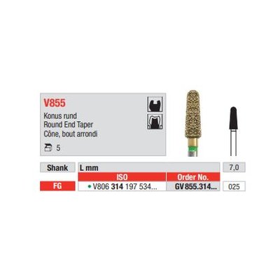 Diamant FG Diacut MLT GV855.025 (5ks/bal)