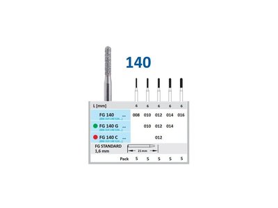 HORICO brousek diamantovaný - cylindr zakulacený, FG140 - Parameter_0: G - hrubá, Parameter_1: Průměr 1,2mm (012)