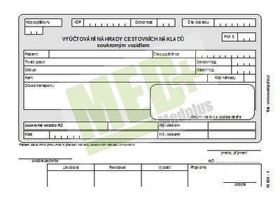 Vyúčtování náhrady cestovních nákladů soukromým vozem