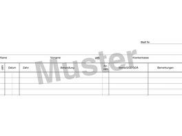 Krankenblatt B - Stück 100 Blatt rosa, kopfgelocht, für DIN A5