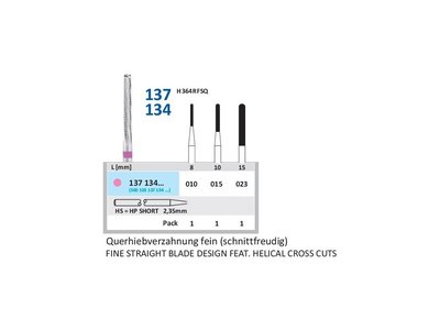 Tvrdokovová fréza - cylindr zakulacený, 137134, průměr 1mm
