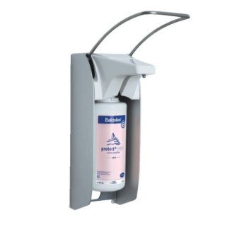 Dávkovač s loketním ovládáním pro láhev 1litr