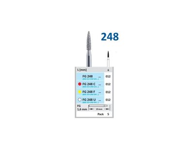 HORICO brousek diamantovaný - plamínek, FG248 - Parameter_0: U - ultra jemná, Parameter_1: Průměr 1,2mm (012)