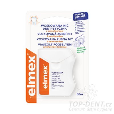 Elmex voskovaná zubní nit, 50m