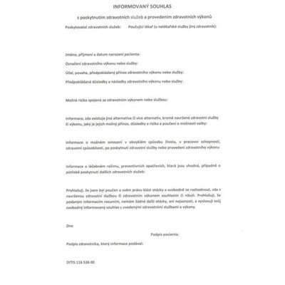 DITIS informovaný souhlas 1ks ( 11653600 )