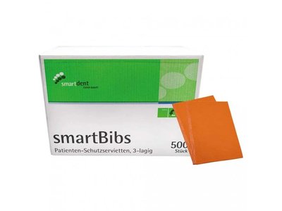 SmartBibs - ochranné roušky pacienta, 500ks, 3-vrstvé, oranžové
