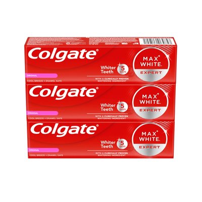 Colgate Max White Expert Original zubní pasta 3x75ml