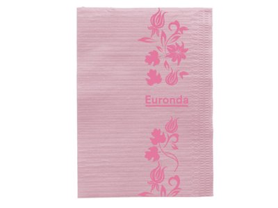 EURONDA Monoart TOWEL UP FLORAL ochranný plášť, růžový 33x45, 10balx50ks (21810492)
