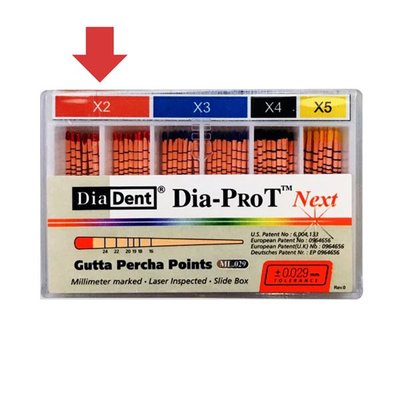 Gutaperčové čepy DiaDent DiaPro T pro PTNext X2