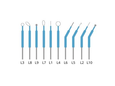 Náhradní elektrody ke kauterům Surtron, 5ks - Velikost: L10 - zahnutá kulička v. 3mm ø3mm