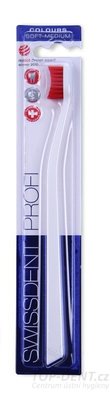 Swissdent Profi zubní kartáček COLOURS bílo-červený (soft-medium)