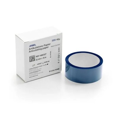 Artikulační papír Hanel 40 µm modrý, 22 mm x15m