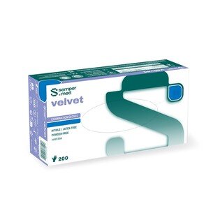 Rękawiczki XS nitryl Semper Velvet fioletowe 200szt/op Semper.med