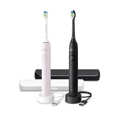 Philips Sonicare 3100 HX4072/42 Black+Pink sonický kartáček 2 ks