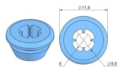 Malé silikonové trubičky, 6ks modré
