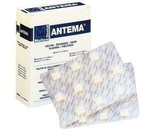 Antema tampon 1x1x0,50cm opakowanie 50 sztuk: (5 blistrów x 10 tamponów)