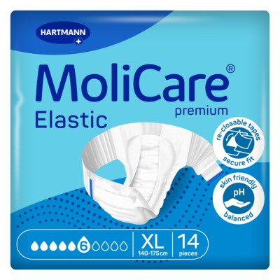 MoliCare Elastic zalepovací kalhotky 6 kapek vel. XL 14 ks