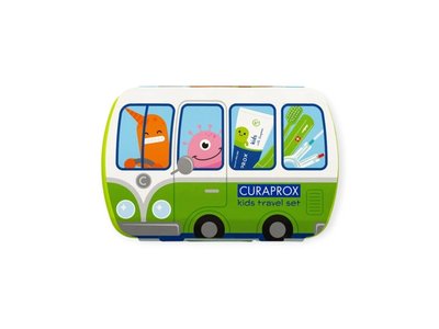 CURAPROX travel set KIDS zelený