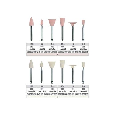 DiaGloss 6 ks leštění 19032RA (velká špička bílá)