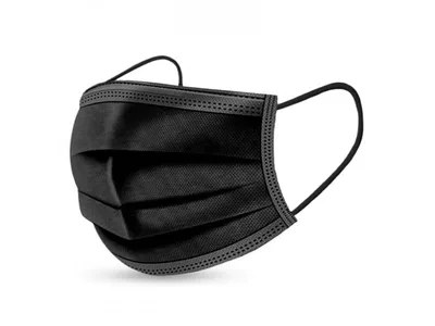 Rouška/ústenka chirurgická, jednorázová, černá, 50 ks