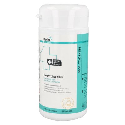 Chusteczki alkoholowe Bechtofix plus w pojemniku 100 szt. Becht