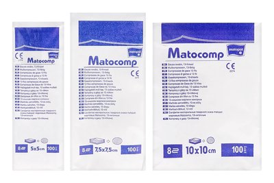 Kompresy gazowe niejałowe 100 szt. Matopat