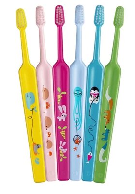 TePe Mini EXTRA SOFT zubní kartáček dětský 0-3 r.obrázek blistr