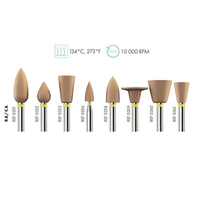 Kenda Unicus leštící velký kalíšek, 8 - 4 mic, autoklávovatelný 134 °C, 6 ks