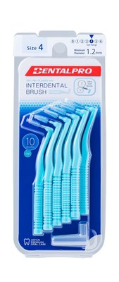DentalPro L Shaped 4 mezizubní kartáček modrý 10 ks
