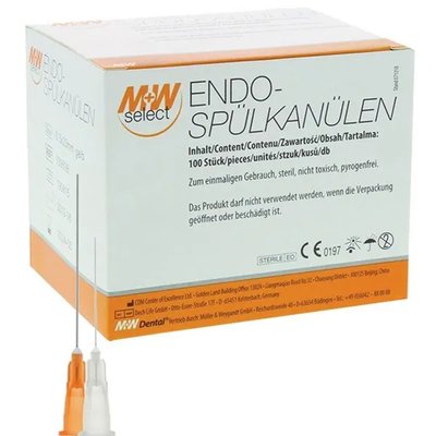 M+W kanyly výplachové žluté 0,3x23 100ks