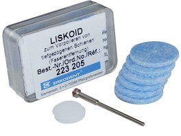 LISKOID - Packung 6 Stück unmontiert,blau, 4 Stützscheiben, 1 Mandrell