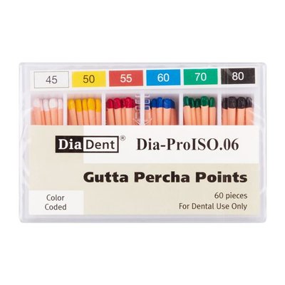 Gutap.čepy DiaDent 045-080 kalibrované, kón. 6%
