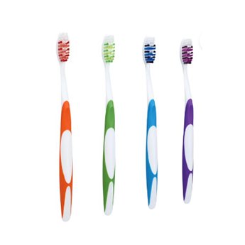 HS-Acclean zubní kartáček Soft pro dospělé s úhlovou hlavou a tvarovanou protiskluzovou rukojetí, 72 ks