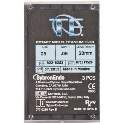 Twisted Files 3 ks TF 25/08 23 mm SybronEndo