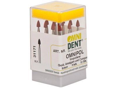 Leštící nástroje, hnědý mini hrot, 12ks