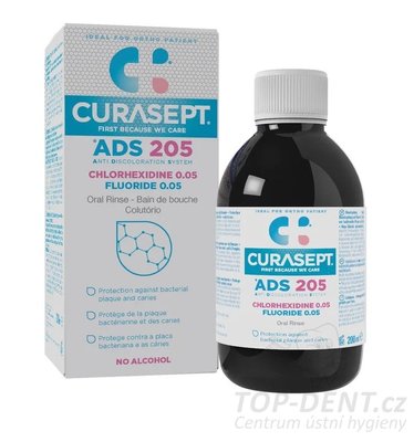 Curasept ADS 205 ústní voda (0,05% CHX), 200ml