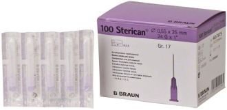 Braun Sterican - jehly 0,55x25mm fialové, 100ks