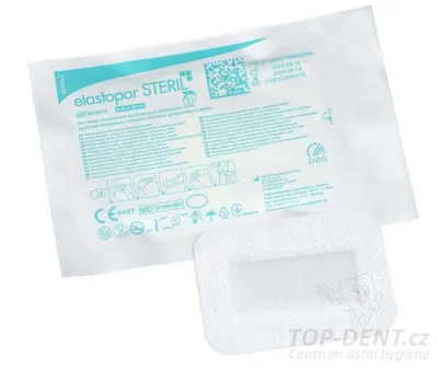 Netkané krytí s absorpční vložkou Elastopor STERIL, sterilní, 8 x 10 cm (1 ks)