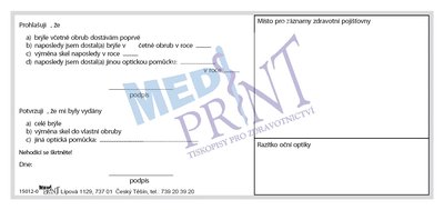 Poukaz na brýle a optické pomůcky