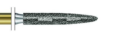 Strukturovaný diamant plamen D19mm 014, S6863