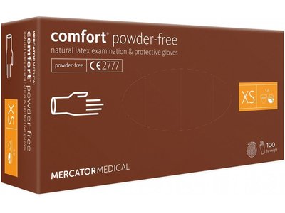 COMFORT POWDER-FREE – Latexové nepudrované rukavice, nesterilní - 100 ks - Velikost: L