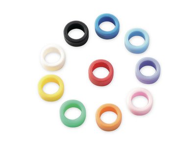 Autoklávovatelné silikonové kroužky k označení nástrojů - velké - růžové