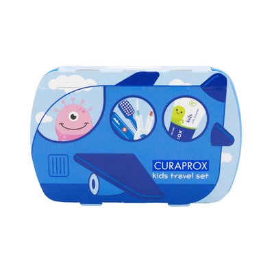 Curaprox Travel Set Kids cestovní sada pro děti - modrá