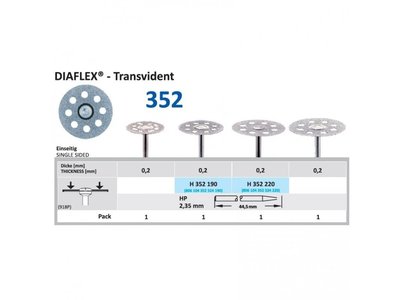 Diamantový disk DIAFLEX Transvident - sypaný shora, 1,9cm, normal