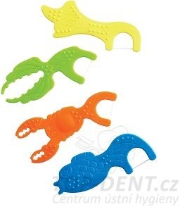 Acclean dentální mečíky s nití pro děti, 3 ks (neutral)