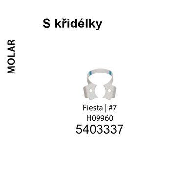 Fiesta Denta Dam spona 7 s křidélky sv.modrá