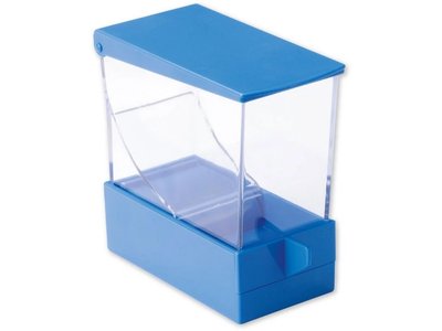 Zásobník na vatové válečky, modrý
