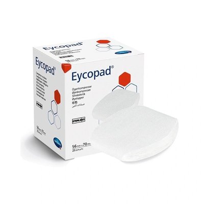 Eycopad sterilní oční krytí, 25 ks v balení - 70 x 85 mm
