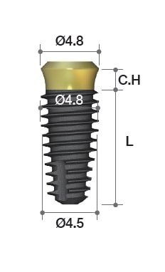 MEGAGEN AO OneStage Deep Thread ø4.5 - L=13.0, C=2.2