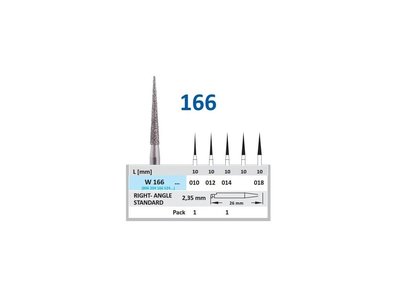 HORICO brousek diamantovaný - kónus, W166 - Parameter_0: normal, Parameter_1: Průměr 1,2mm (012)